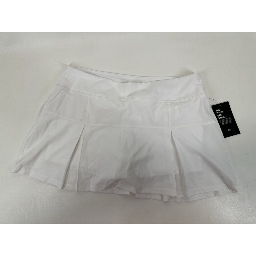 Etonic Skort Womens XL Extra Large White Core Pleated Woven Mini Skirt F1T - Picture 1 of 4